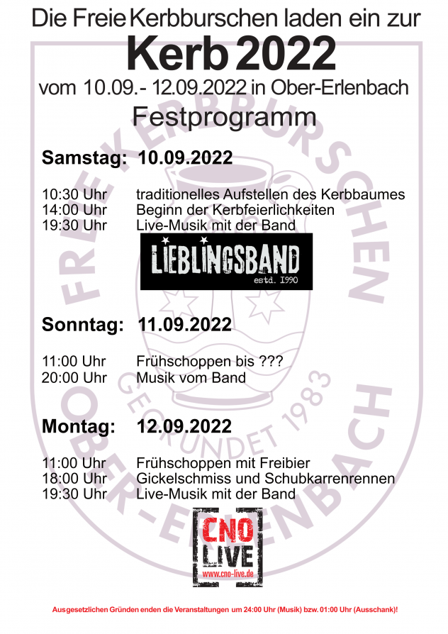 Kerb Programm 2022